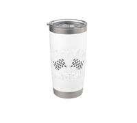 Start Your Engines Vintage Check Flag Race Car Costume Vaso térmico de acero inoxidable de doble pared