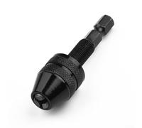 Startbuymore Adaptador de portabrocas con vástago hexagonal de 1/4 pulgadas para herramientas eléctricas, convierte controladores de cambio rápido para aceptar brocas estándar de vástago redondo (0.3
