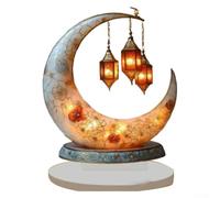 Startbuymore Adorno acrílico plano 2D con diseño de castillo y luna para mezclar sin costuras en interiores minimalistas, industriales o japoneses (C)