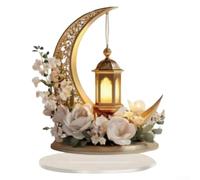 Startbuymore Adorno acrílico plano 2D con diseño de castillo y luna para mezclar sin costuras en interiores minimalistas, industriales o japoneses (B)