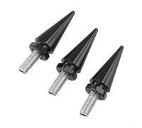 Startbuymore Aleación de aluminio motocicleta Parabrisas Tornillos de acero inoxidable para Electra Glide Street 1996-2013 Negro y Plata Teardrop Galvanoplastia (negro)