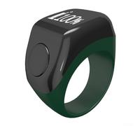 Startbuymore Anillo inteligente con contador Zikr y notificaciones de tiempo de oración Carga magnética y construcción impermeable IP67 (verde)