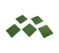 Startbuymore Azulejos de césped artificial entrelazados con diseño autodrenante para uso al aire libre de la cubierta del patio del jardín 5pcs