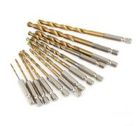 Startbuymore Brocas eléctricas de acero de alta velocidad de 1,5 6,5 mm para destornillador inalámbrico, madera, plástico, aluminio, hierro, placa fina