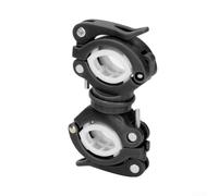 Startbuymore Clip de montaje de linterna para bicicletas de montaña que se adapta a modelos de luz comunes, incluyendo unidades cilíndricas y rectangulares (blanco)