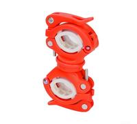 Startbuymore Clip de montaje de linterna para bicicletas de montaña que se adapta a modelos de luz comunes, incluyendo unidades cilíndricas y rectangulares (rojo)