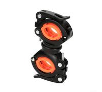 Startbuymore Clip de montaje de linterna para bicicletas de montaña que se adapta a modelos de luz comunes, incluyendo unidades cilíndricas y rectangulares (naranja)