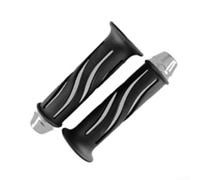 Startbuymore Empuñaduras de motocicleta de doble tono hechas de goma para un rendimiento fiable durante el uso agresivo fuera de carretera (plata)