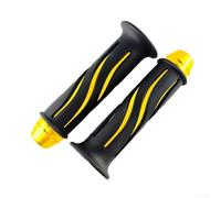 Startbuymore Empuñaduras de motocicleta de doble tono hechas de goma para un rendimiento fiable durante el uso agresivo fuera de carretera (dorado)