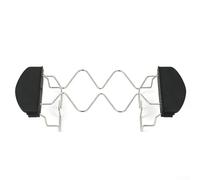 Startbuymore Estante para tostadas para calentar, enfriar, parrilla, rebanadas de pan, soporte de rejilla de acero inoxidable, cocina, viajes de campamento (olas negras)