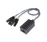 Startbuymore Extensor de red con 4 entradas XLR para DMX AES y transmisión de señal COM en entornos de estudio y vivo (asiento femenino)