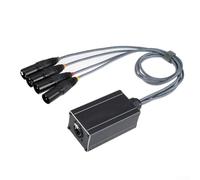 Startbuymore Extensor de red con 4 entradas XLR para DMX AES y transmisión de señal COM en entornos de estudio y vivo (asiento masculino)