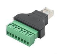 Startbuymore Fácil de usar para RJ45 a adaptador de bloque de terminales con conector de 8 pines para señal de red estable y configuración rápida (cabeza hembra)