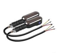 Startbuymore Indicadores de giro LED de proyección de motocicleta de alto brillo con diseño impermeable IPX6, compatible con bicicletas eléctricas multimarca, negro, juego de 2 (elipse)