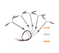 Startbuymore Juego de cinco lámparas de calle modelo LED para 1 160 escala tren y paisajismo diseños con potencia de 3 V y resistencias de serie para una mayor adaptación de voltaje