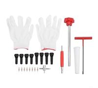 Startbuymore Juego de herramientas de extracción e instalación de núcleo de válvula de neumático 22 piezas para coches, camiones, cuatrimotos, motocicletas, equipos de césped y remolques ligeros (rojo