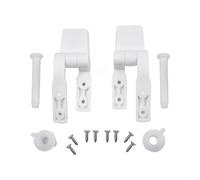 Startbuymore Kit completo de reparación de asiento de inodoro con bisagras de plástico, pernos y tornillos para una fijación sencilla