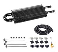 Startbuymore Kit de enfriador de aceite de aleación de aluminio de 5/16 pulgadas para refrigeración de transmisión utilizando 2 tubos de paso y tecnología de aleta para un intercambio de calor eficaz