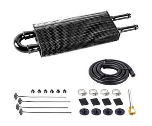 Startbuymore Kit de enfriador de aceite de aleación de aluminio de 5/16 pulgadas para refrigeración de transmisión utilizando 2 tubos de paso y tecnología de aleta para un intercambio de calor eficaz