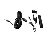 Startbuymore Micrófono omnidireccional con cable de 3 pines y 4 pines para saxofón e instrumentos musicales con estilo de clip, línea de 1 2 m y cable de extensión de 5 m (B)