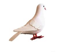 Startbuymore Modelo de paloma de espuma fiel a la vida para uso educativo decorativo Jardín Sala de estar Escuela Naturaleza ambiente temático (blanco)