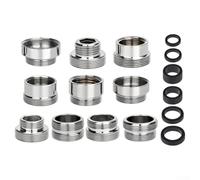 Startbuymore Paquete de adaptadores de grifo, 10 piezas de acero inoxidable de alta resistencia, configuración rápida para conectar grifos de interior a manguera de jardín al aire libre para riego de