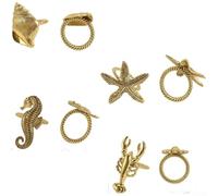 Startbuymore Servilleteros en forma de langosta con detalles de estrella de mar para comedores frente a la playa y mesas de cocina costeras