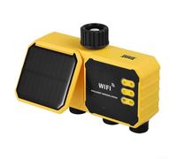 Startbuymore Sistema solar del contador de tiempo de la irrigación por goteo de 4 vías para el jardín consistente para regar sin fuente de alimentación externa requerida