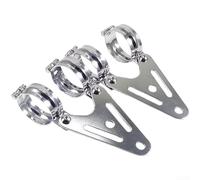 Startbuymore Soporte de montaje para faros delanteros de motocicleta de 32 a 60 mm, ajustable, estilo retro, soporte de hierro para motocicleta e instalación segura (52 60 mm)