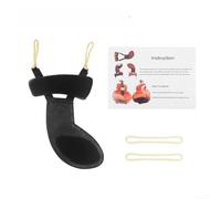 Startbuymore Soporte para barbilla para violín con correa elástica y doble encuadernación para proteger el cuello y proporcionar un ajuste estable para múltiples tamaños de violín (negro 1/2-1/4)