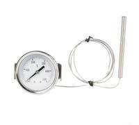 Startbuymore Termómetro de horno de acero inoxidable con cable de 1 metro o 1,5 metros para calderas, hornos tostadores, parrillas y estufas de leña, rango de temperatura de 0 a 500 °C (tipo soporte)