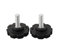 Startbuymore Tornillo de apriete de perilla de mano de estrella M8 x 25 mm para reemplazo de base de paraguas de plástico y construcción de acero (2 piezas)