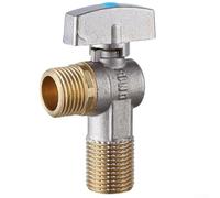 Startbuymore Válvula de ángulo de latón de la vávula de bola del alto flujo 4 6 pulgadas para el calentador de agua, el lavaplatos y los sistemas de fontanería del cuarto de baño (L)