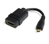 StarTech 0.41FT HDMI de alta velocidad hembra a micro HDMI macho adaptador Negro