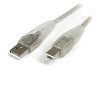 StarTech 15 ft. Transparent USB 2.0 Cable A-B M/M - Cable USB (Transparente)