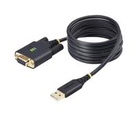 StarTech.com Cable Adaptador USB a Serie de Módem Nulo de 2m - FTDI RS232 - Tornillos DB9 Intercambiables - Win/Mac/Linux