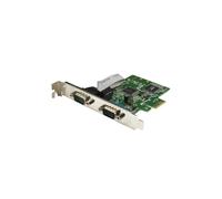STARTECH 2 puertos DB9 RS232 Serial PCI Express Card - Adaptador Serial PCIe con Dual Lane 16C1050 UART - PCI Express x1