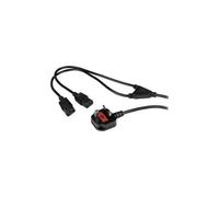 StarTech 2m Ordenador Cable de Alimentación - BS-1363A 2x C13-C13 Y PXT101YUK