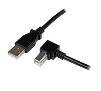StarTech.com - Cable Adaptador USB 2m para Impresora Acodado - 1x USB A Macho - 1x USB B Macho en Ángulo Derecho