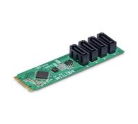 StarTech Tarjeta adaptadora 4P-SATA-M2-ADAPTER 4 puertos M.2 a SATA PCIe 3.0 6Gbps Hot-Swap