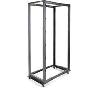StarTech.com - Rack de Marco Abierto con Profundidad Ajustable de 4 Columnas 42U y 19 Pulgadas con Ruedas - con Profundidad Ajus