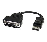 StarTech Adaptador Activo DisplayPort a DVI-D, 1920x1200 (DP2DVIS) | DisplayPort 1.2 HBR2 activo a DVI-D monoenlace, Paso de EDID y DDC, Conector DP con pestillo
