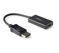 StarTech Adaptador Activo DP 1.4 a HDMI 2.0b, 4K 60Hz, HDR10, DPCP | HDCP 2.2 y DPCP, Audio de 7.1 canales, YCbCr 4:4:4, Cable integrado de 12cm, Compatible con Windows macOS y Ubuntu