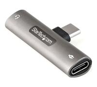 StarTech Adaptador de audio y carga USB-C CDP235APDM – Salida TRRS 3,5 mm, PD 60W