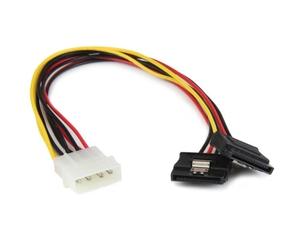 StarTech Adaptador Cable 30cm Divisor Molex 4 Pines LP4 a Doble SATA Cierre Seguridad Pestillo Latches Alimente dos discos SATA desde un único conector LP4 de