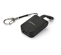 StarTech Adaptador Compacto USB-C a HDMI 1.4, 4K 30Hz, Anillo tipo Llavero | Cable flexible trenzado con anillo extraíble, UHD 4K 30Hz, Audio de 7.1 canales, HDCP 2.2/1.4