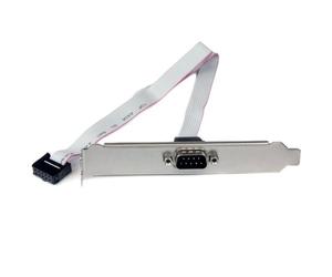StarTech Adaptador de 40cm de Header Bracket Serie DB9 RS232 a IDC 10 Pines para Placa Base - Cabezal Serial Agregue un puerto serie a la parte posterior de su