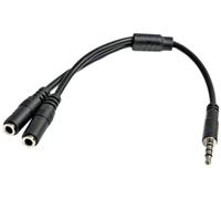 STARTECH Adaptador de Audio para PC con Conector de 3.5mm, Cable de 200mm, Negr