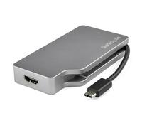 StarTech.com - Adaptador de Vídeo USB-C Multipuertos - 4 en 1 de Aluminio - 4K 60Hz - Gris Espacial