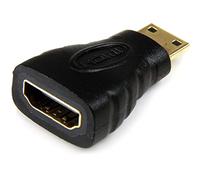 StarTech Adaptador Mini HDMI a HDMI HDACFM – HDMI 1.4 UHD 4K 30Hz, conectores chapados en oro, Negro